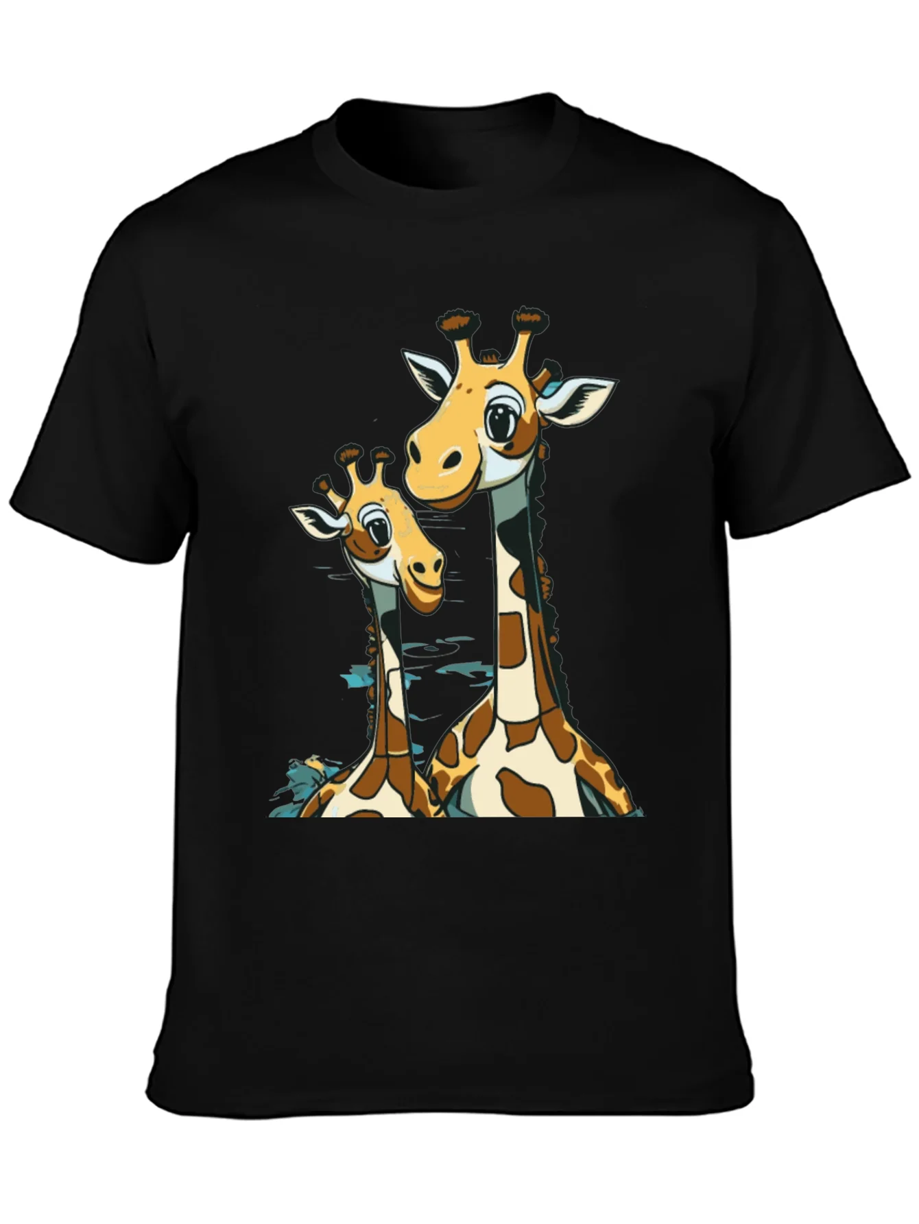 Giraffe Lover Black T-Shirt