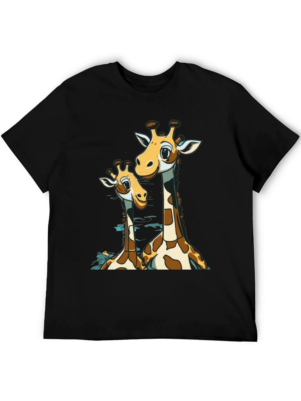 Giraffe Lover Black T-Shirt