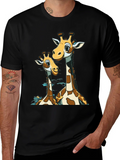 Giraffe Lover Black T-Shirt