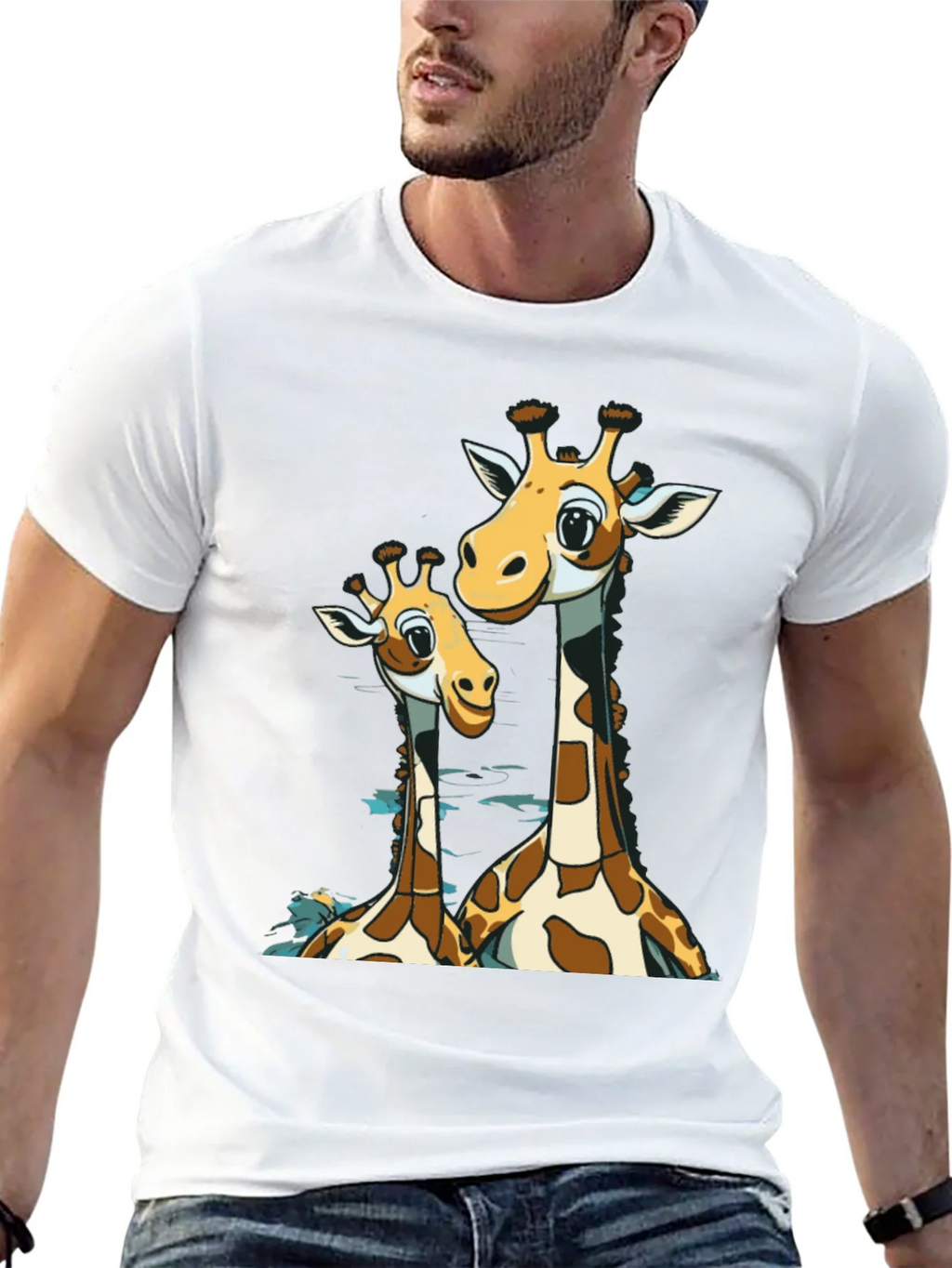 Giraffe Lover Black T-Shirt