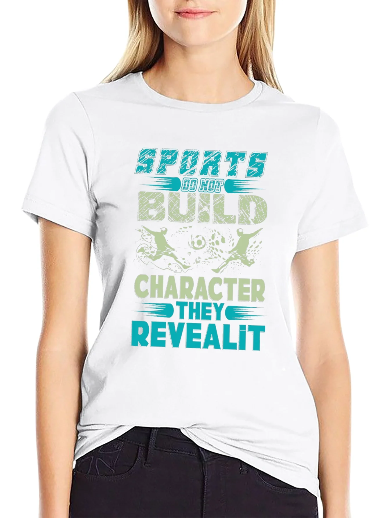 Sports Reveal Character Black Graphic Tee