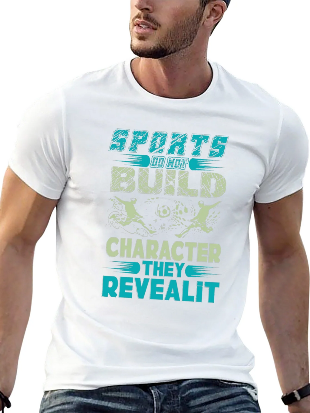 Sports Reveal Character Black Graphic Tee