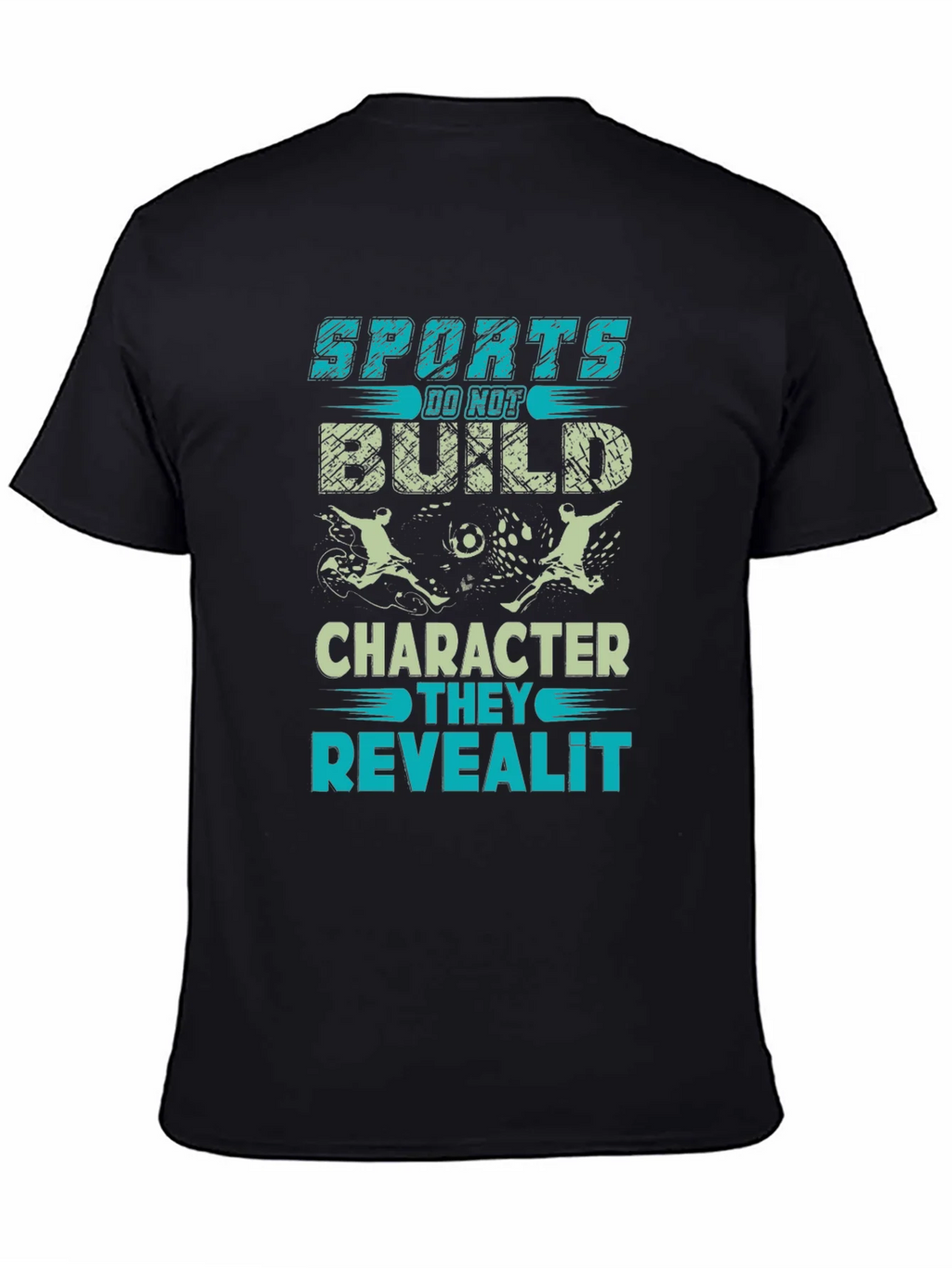 Sports Reveal Character Black Graphic Tee