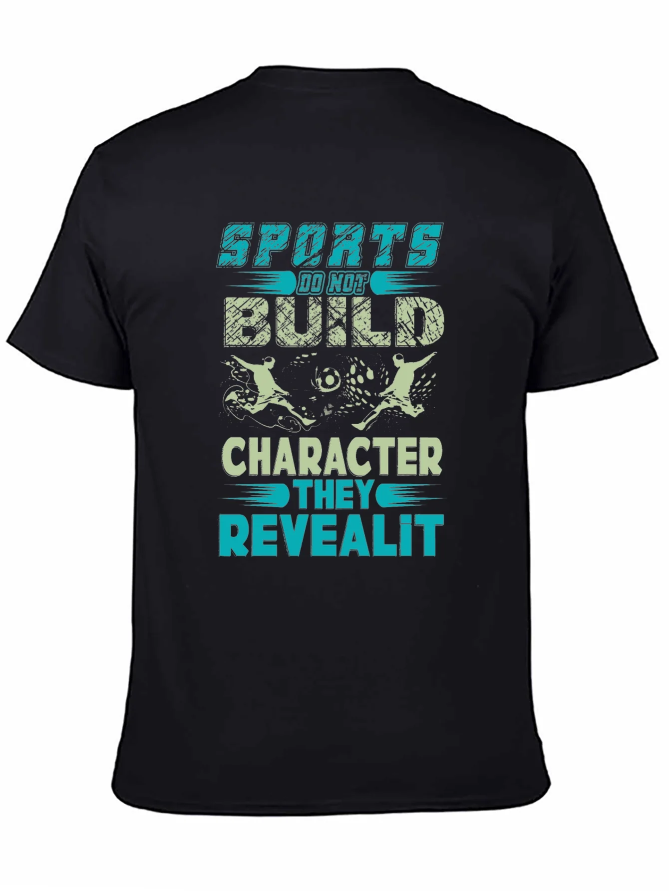 Sports Reveal Character Black Graphic Tee