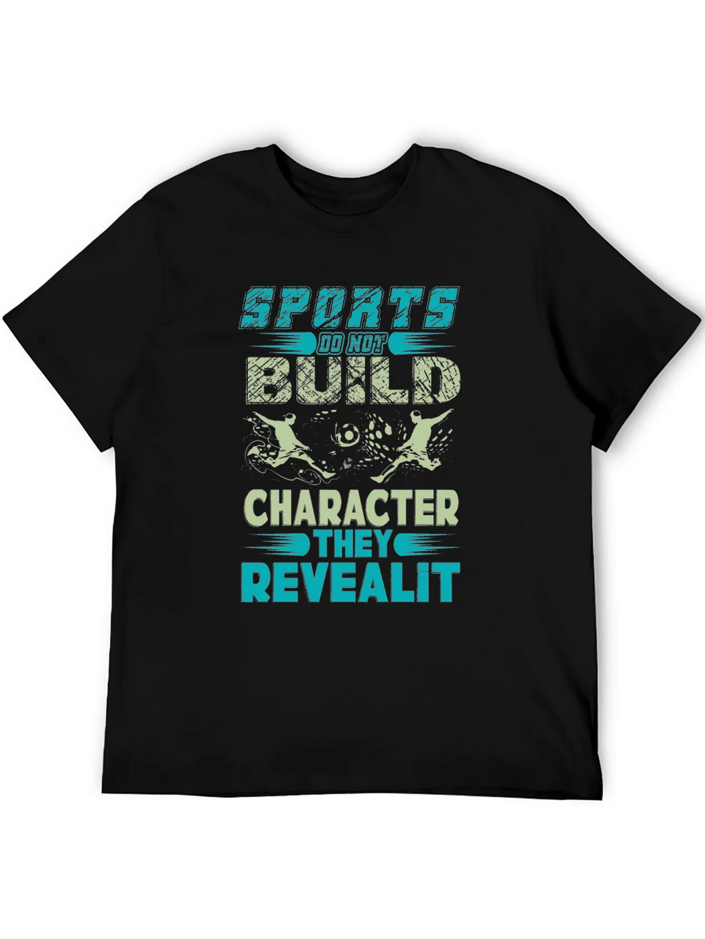 Sports Reveal Character Black Graphic Tee