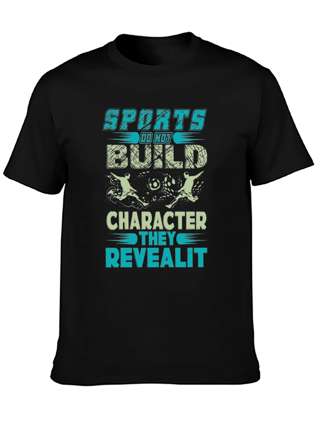 Sports Reveal Character Black Graphic Tee