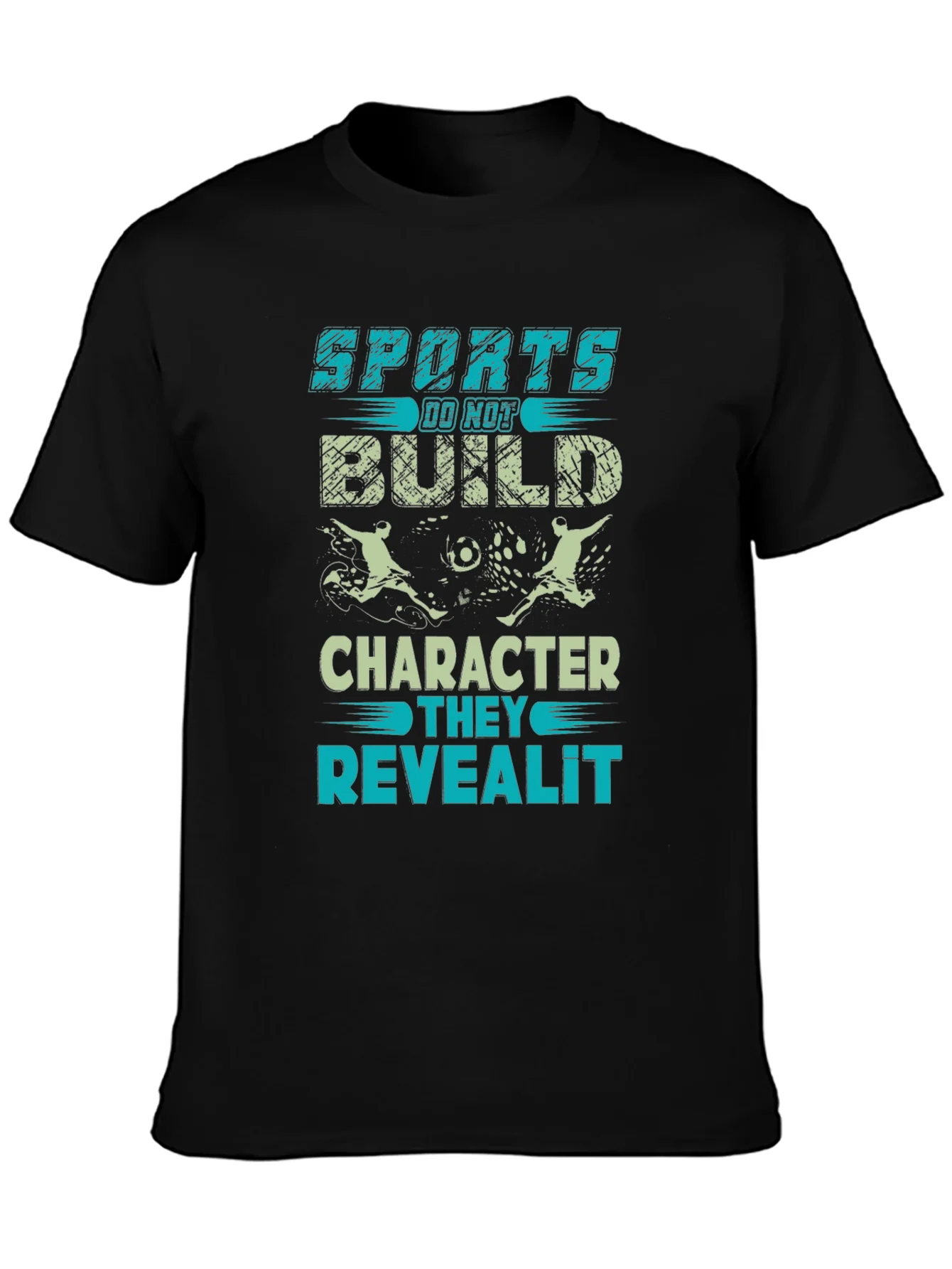 Sports Reveal Character Black Graphic Tee