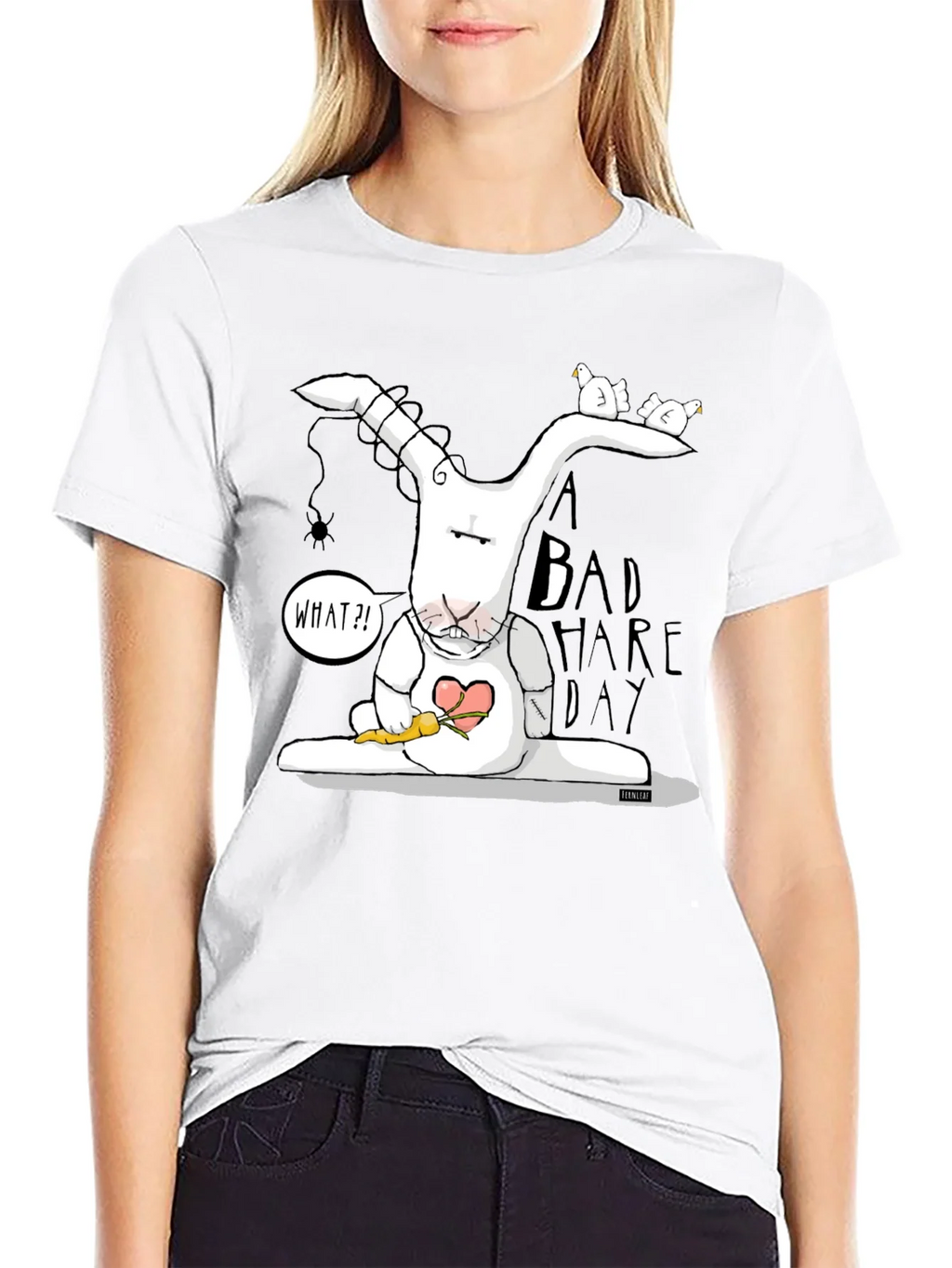 Bad Hare Day Tee - Funny Cartoon Rabbit Graphic T-Shirt