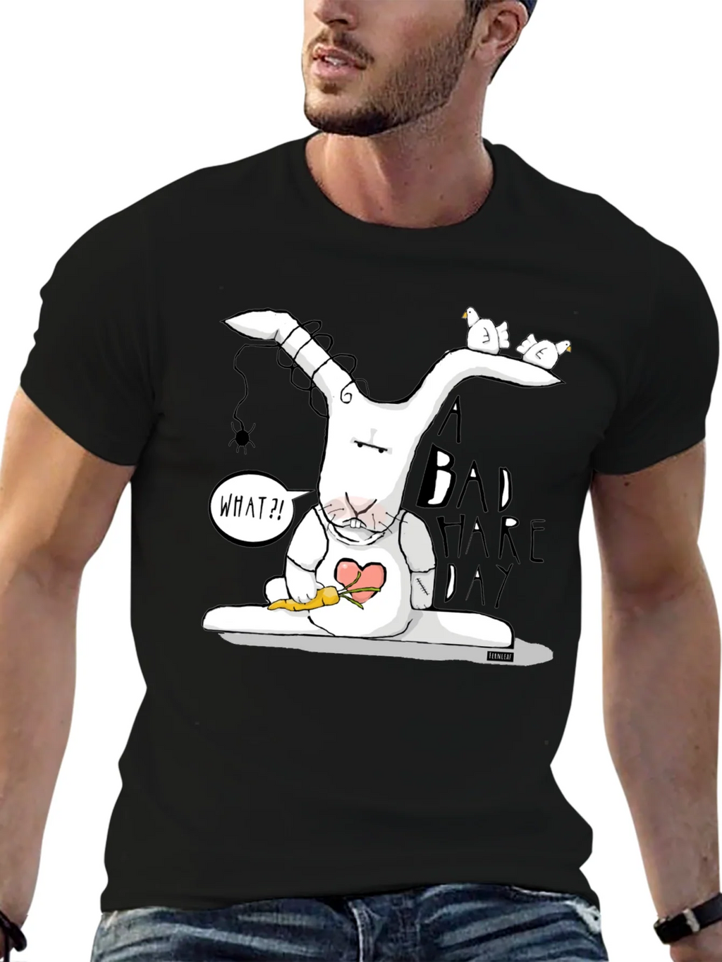 Bad Hare Day Tee - Funny Cartoon Rabbit Graphic T-Shirt