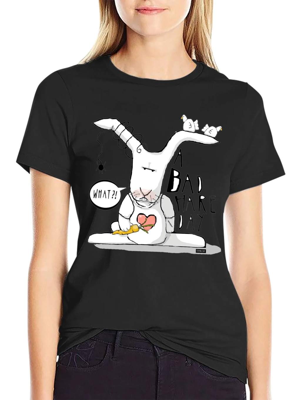 Bad Hare Day Tee - Funny Cartoon Rabbit Graphic T-Shirt