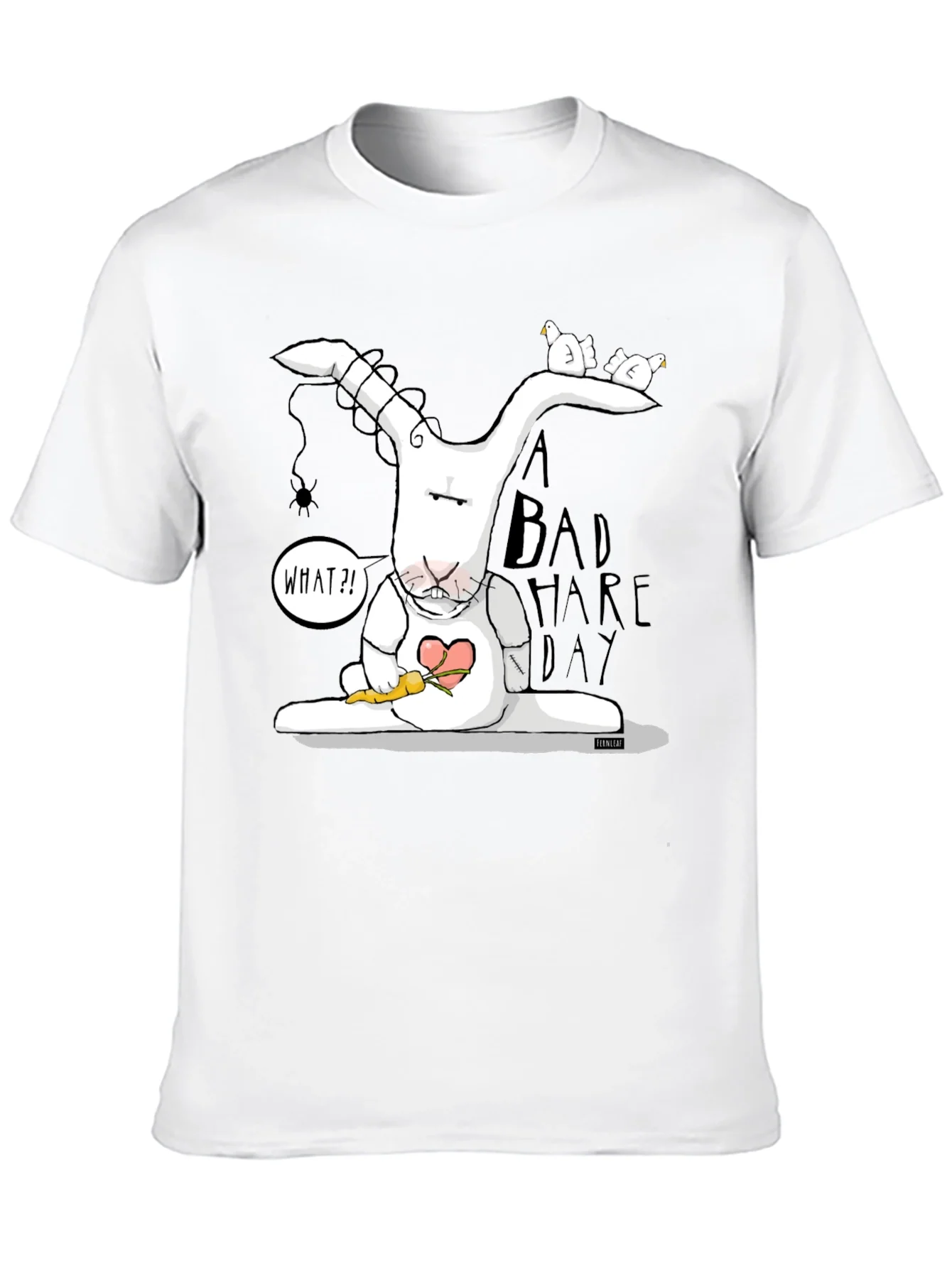 Bad Hare Day Tee - Funny Cartoon Rabbit Graphic T-Shirt