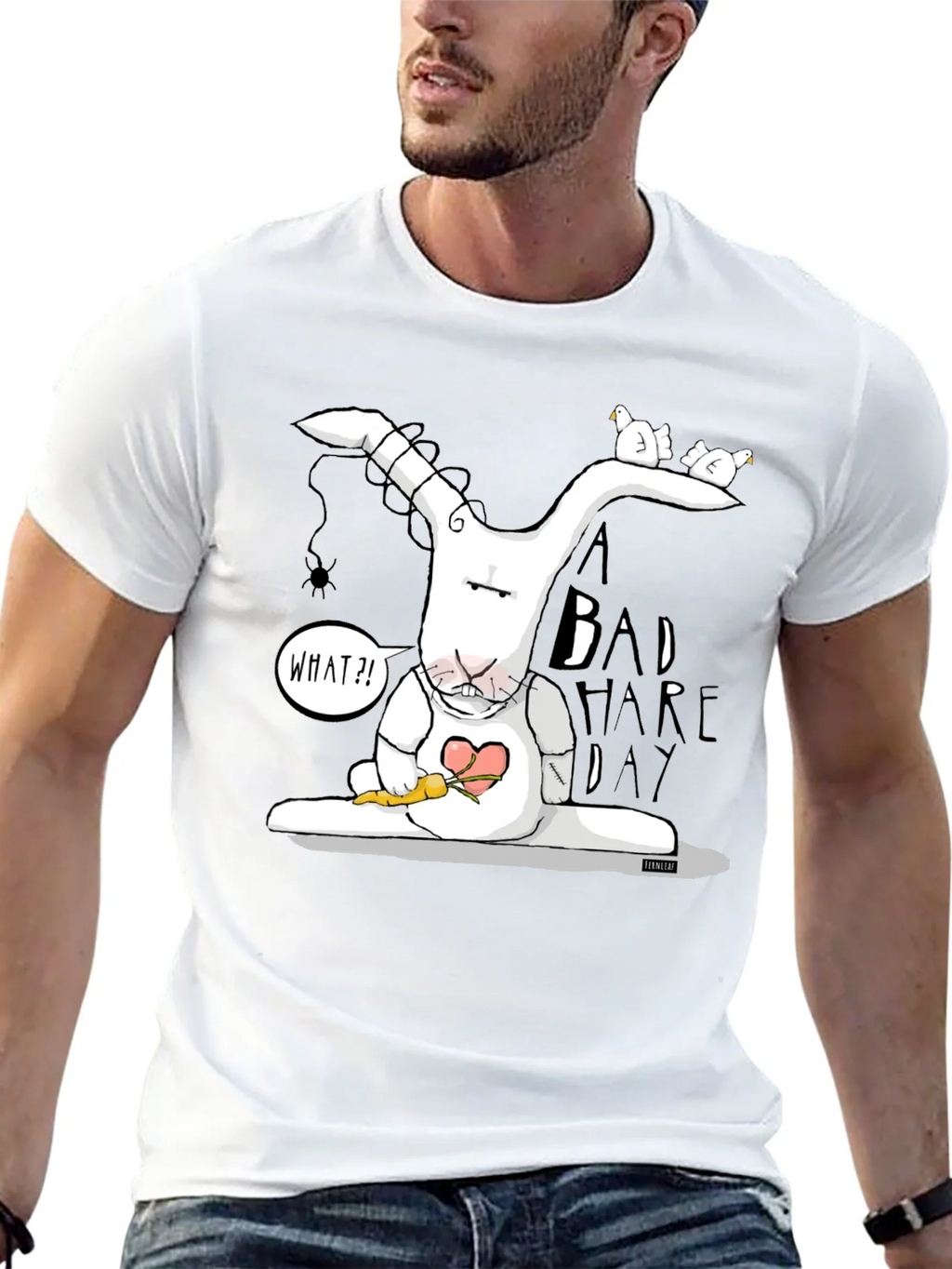 Bad Hare Day Tee - Funny Cartoon Rabbit Graphic T-Shirt