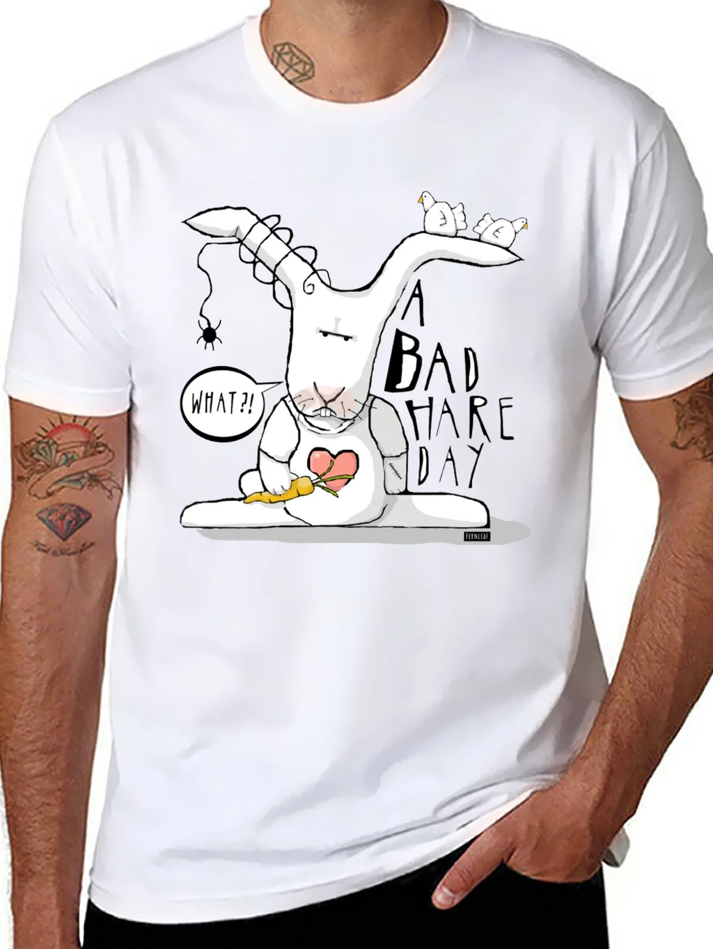 Bad Hare Day Tee - Funny Cartoon Rabbit Graphic T-Shirt