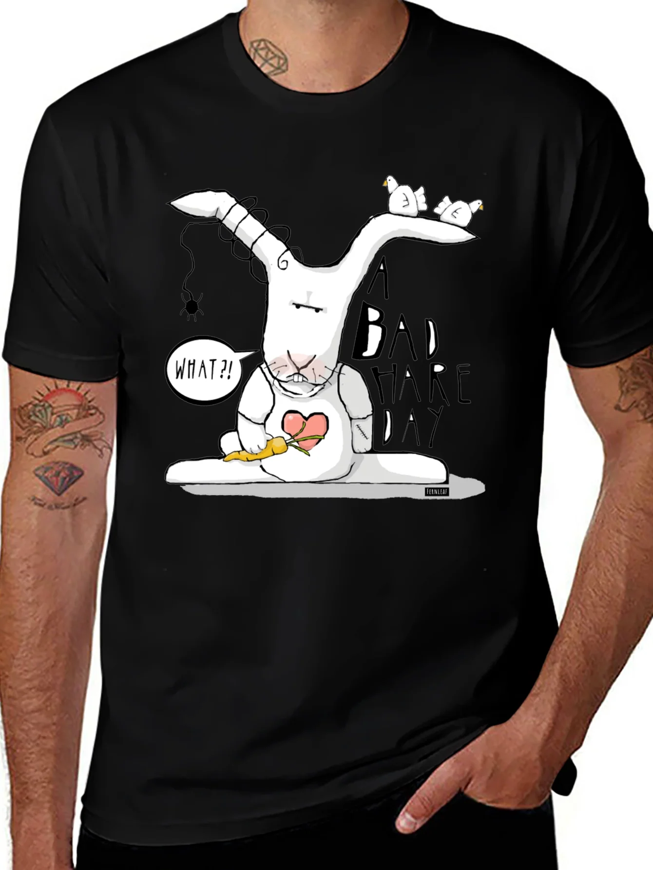 Bad Hare Day Tee - Funny Cartoon Rabbit Graphic T-Shirt