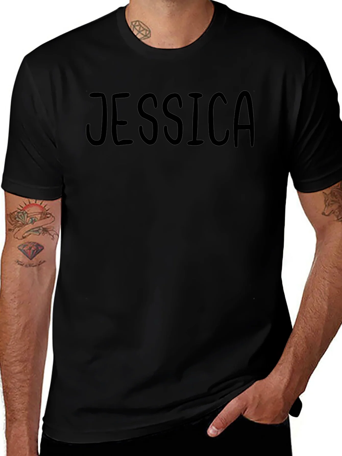 Personalized Jessica Black T-Shirt
