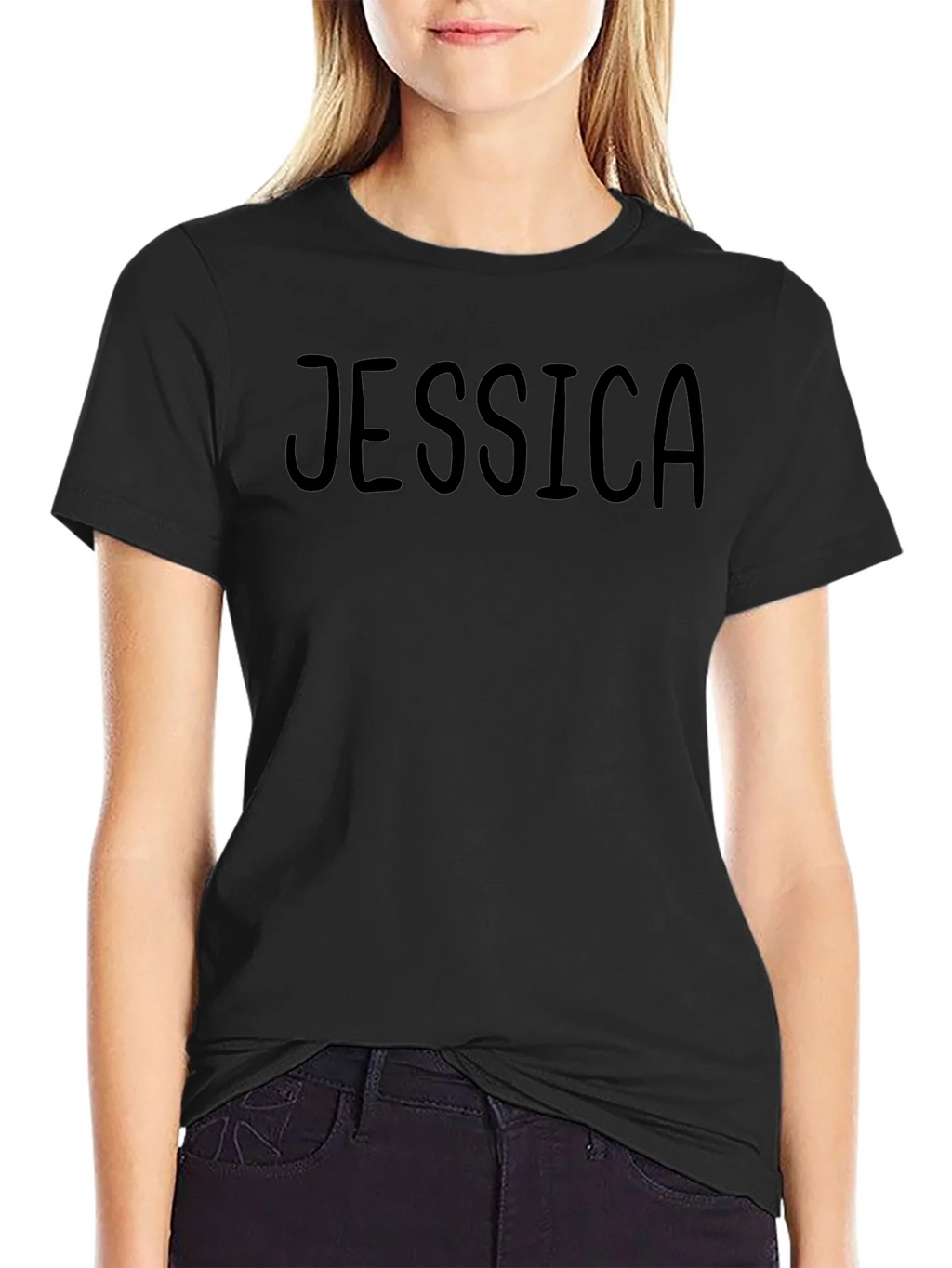 Personalized Jessica Black T-Shirt