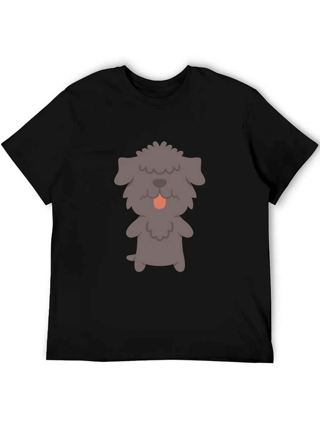 Dog Graphic T-Shirt - Black Cotton Tee