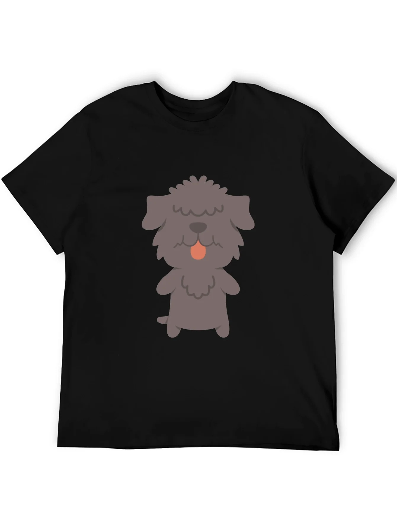 Dog Graphic T-Shirt - Black Cotton Tee