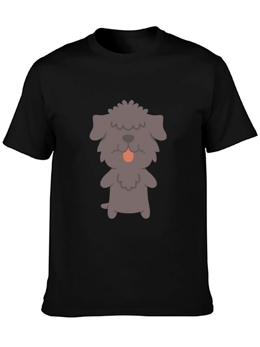 Dog Graphic T-Shirt - Black Cotton Tee