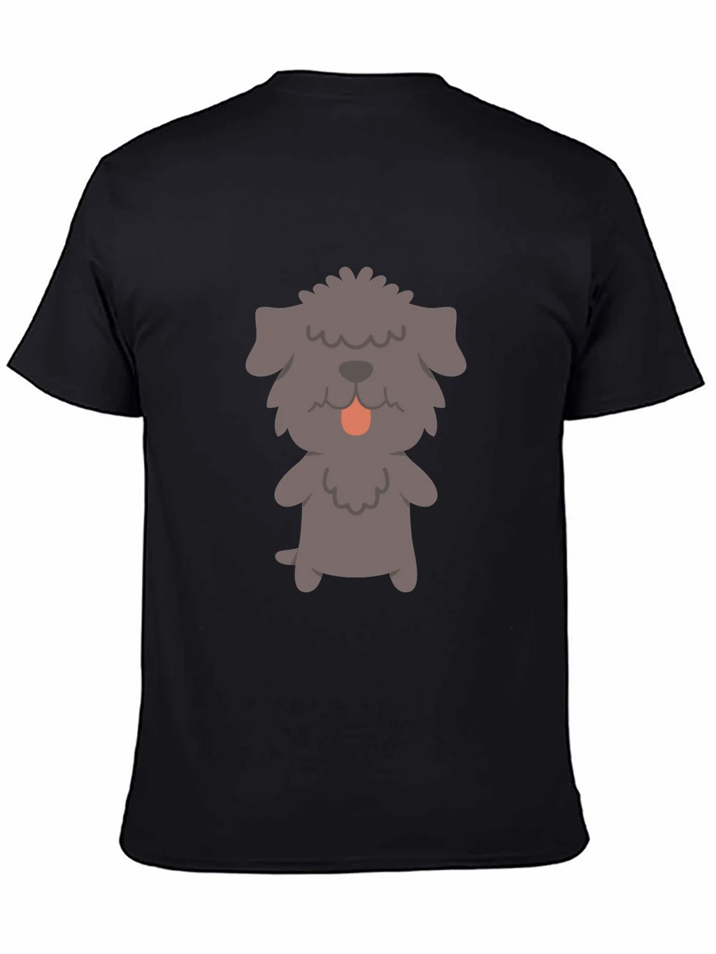 Dog Graphic T-Shirt - Black Cotton Tee