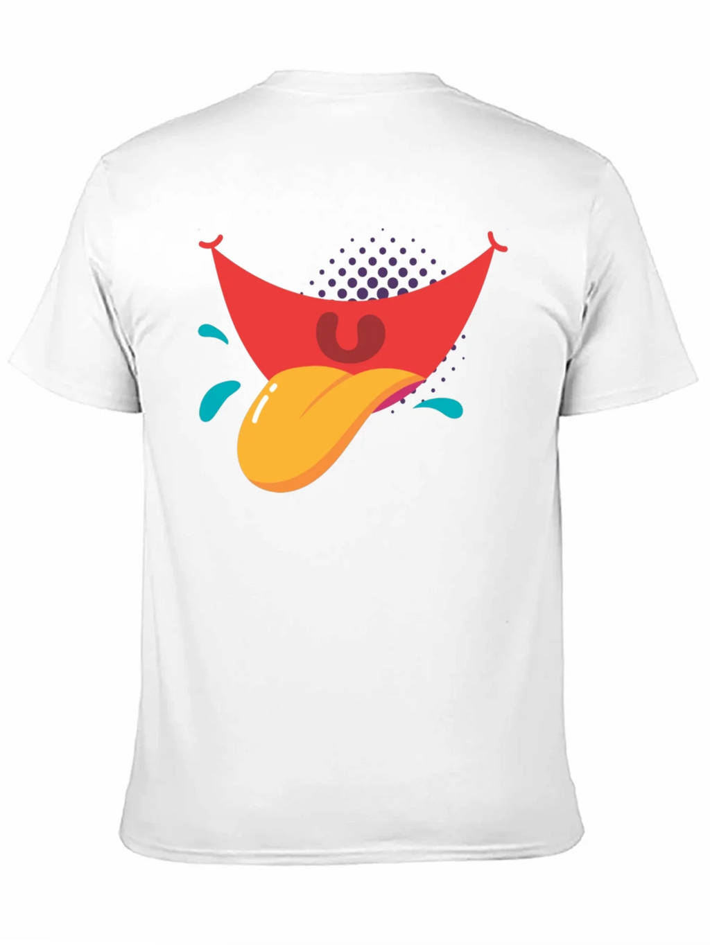 Cartoon Tongue Graphic Black T-Shirt