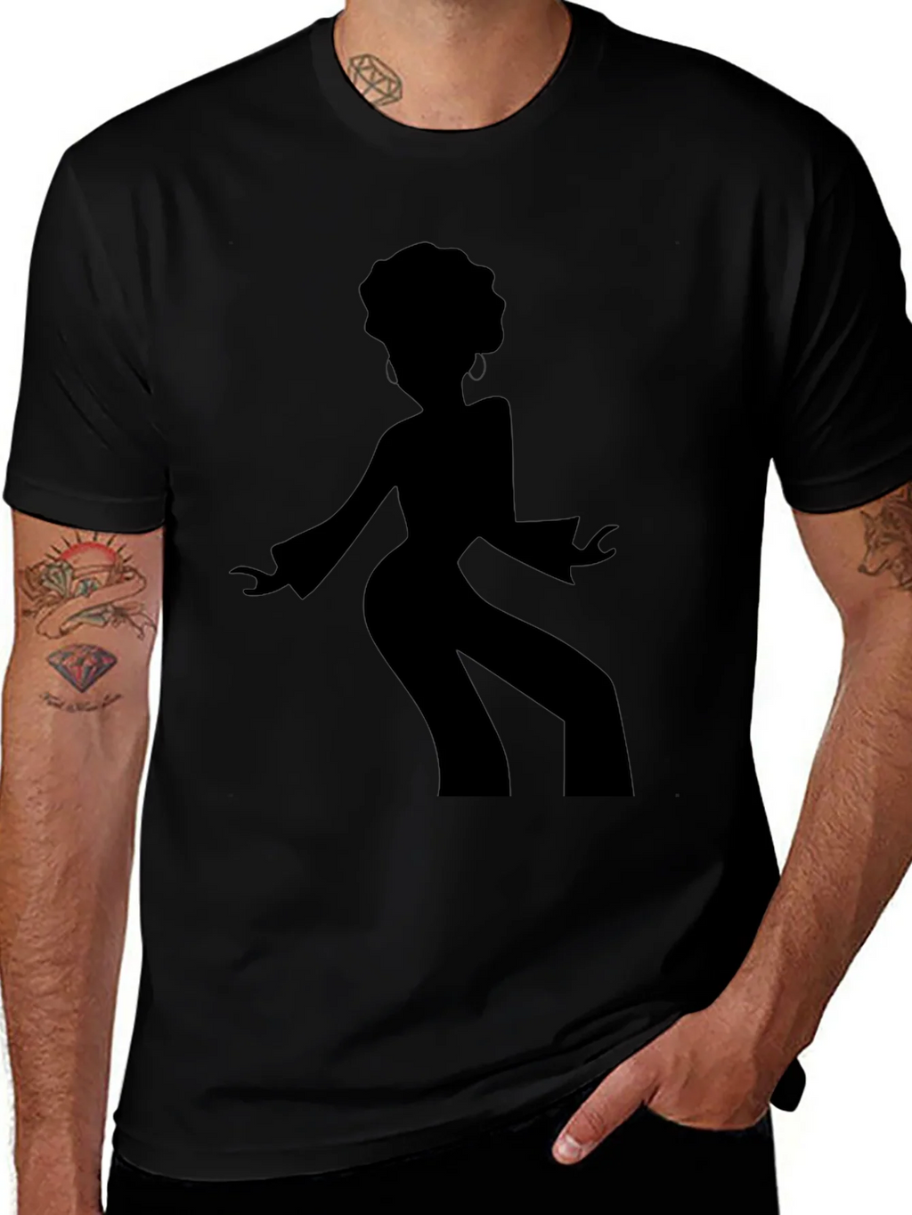 Retro Disco Dancer Black T-Shirt