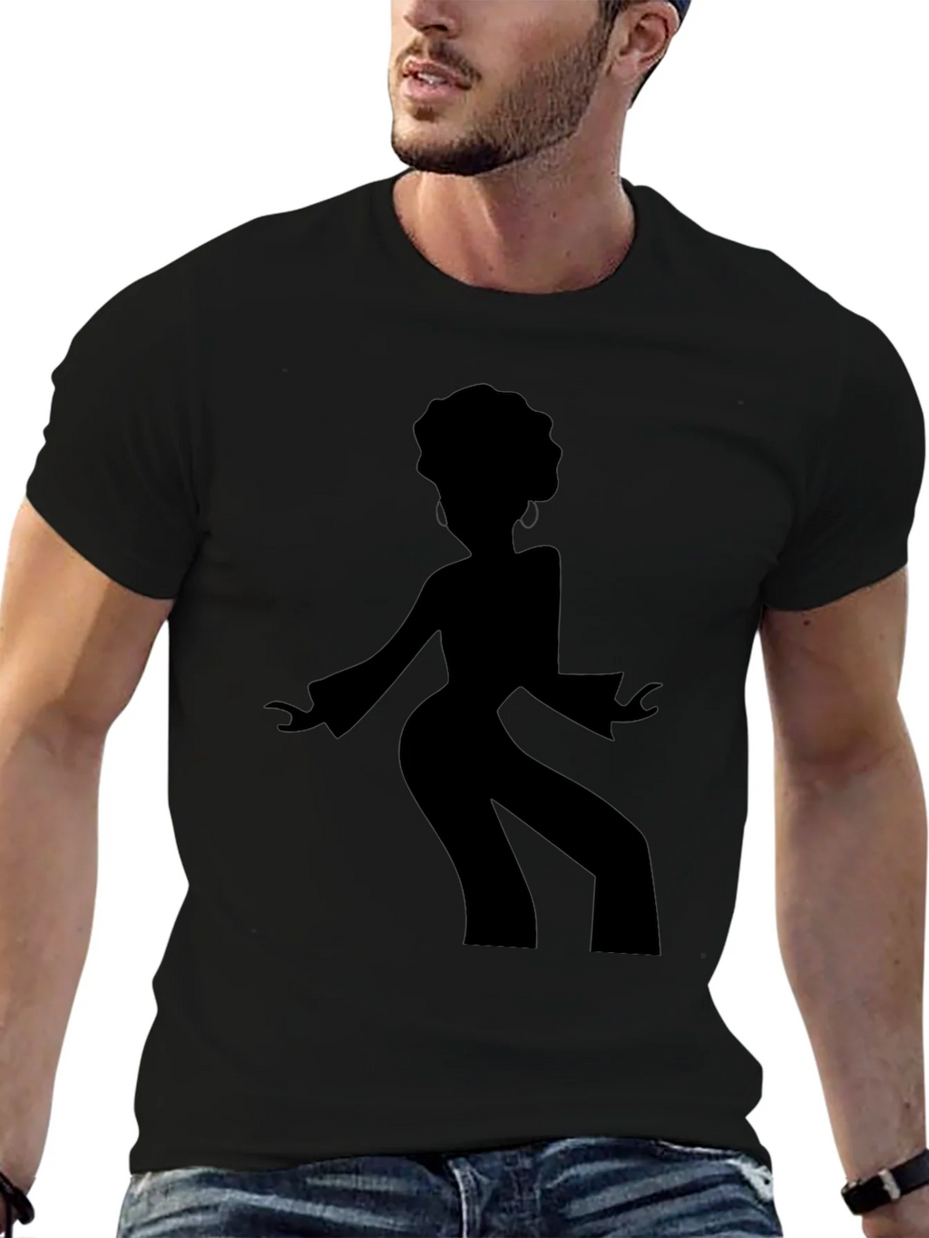 Retro Disco Dancer Black T-Shirt