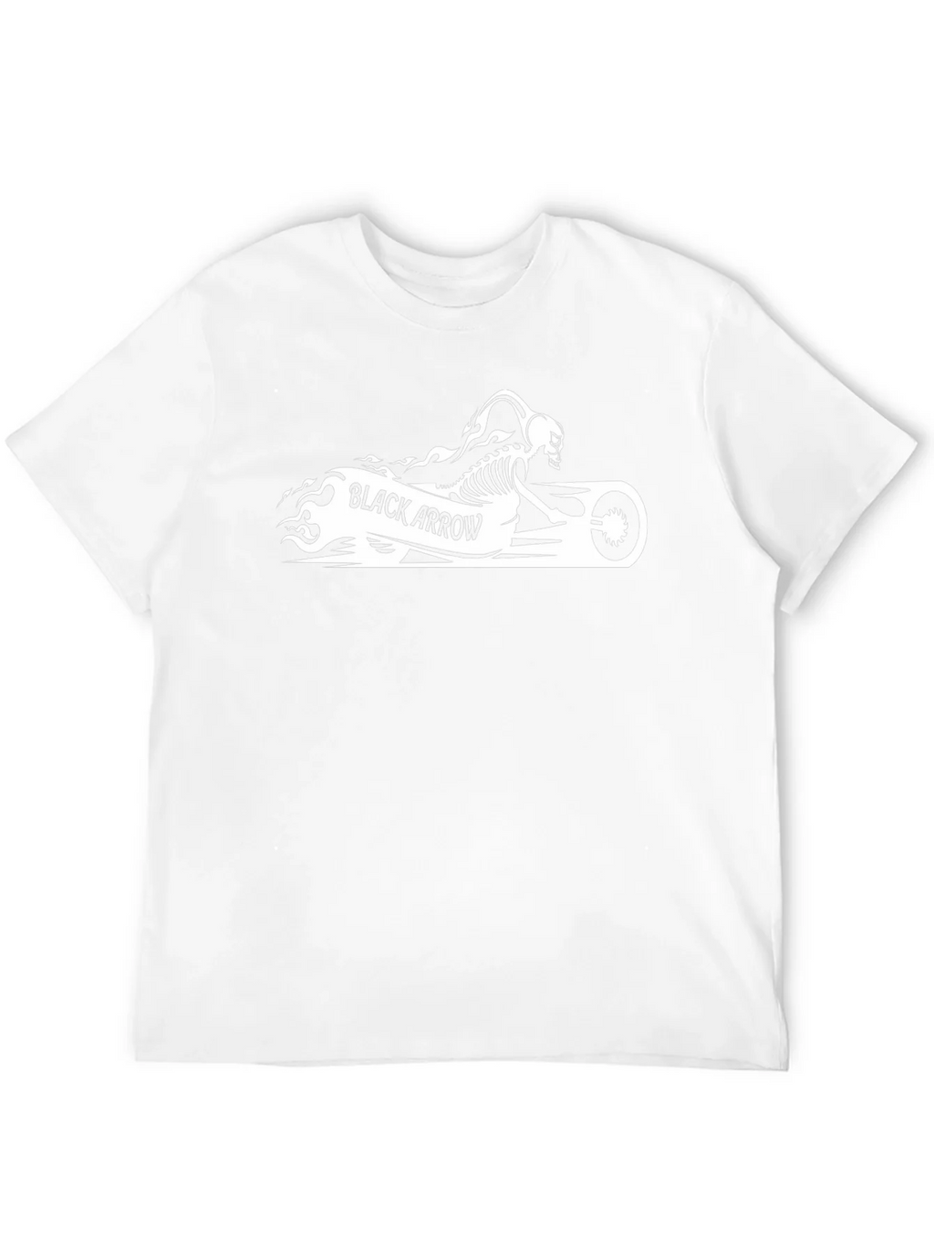 Black Arrow Skeleton Biker Graphic T-Shirt