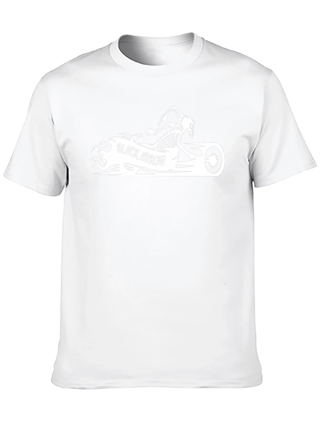 Black Arrow Skeleton Biker Graphic T-Shirt