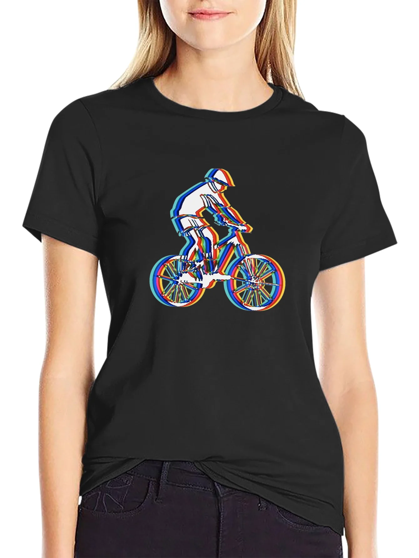 Mountain Biker Graphic Tee - Stylish Black T-Shirt
