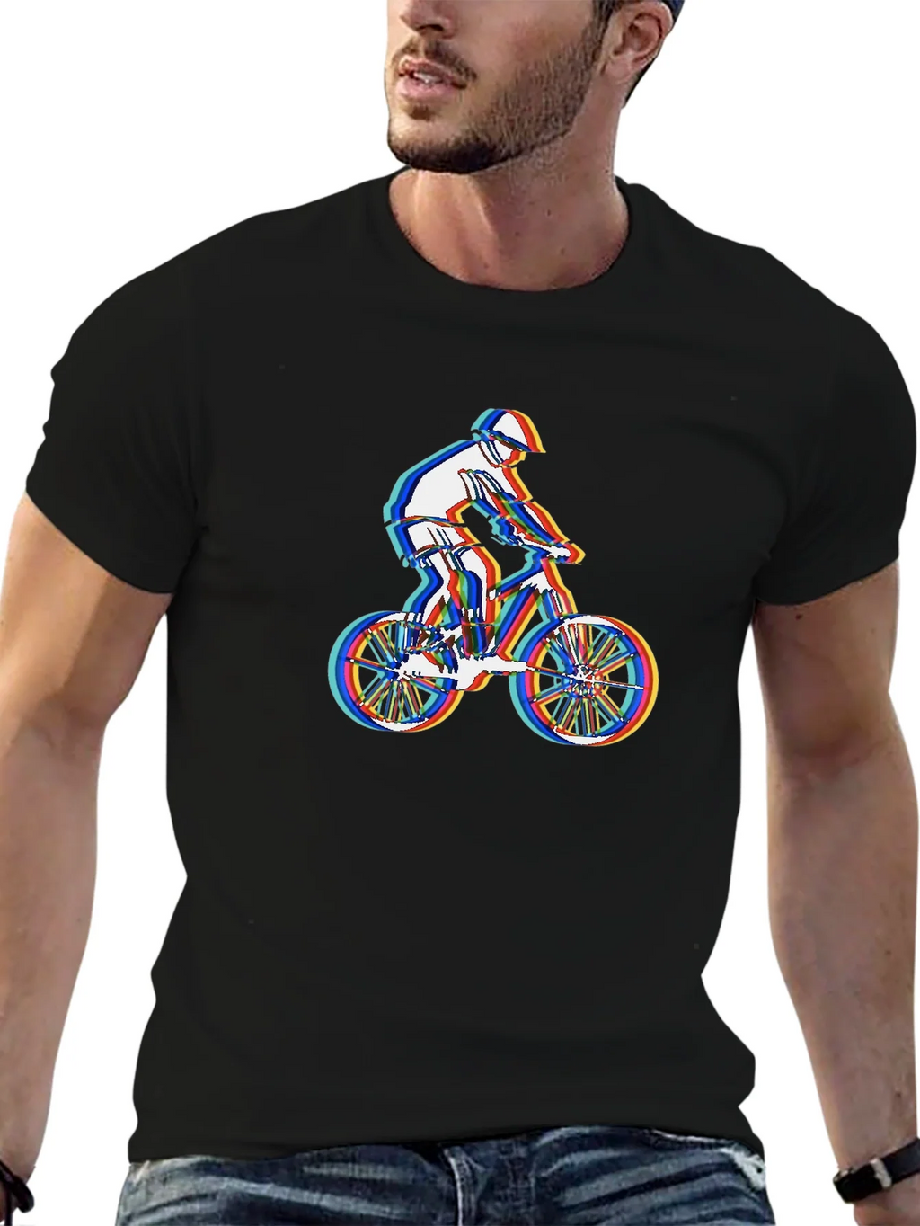Mountain Biker Graphic Tee - Stylish Black T-Shirt