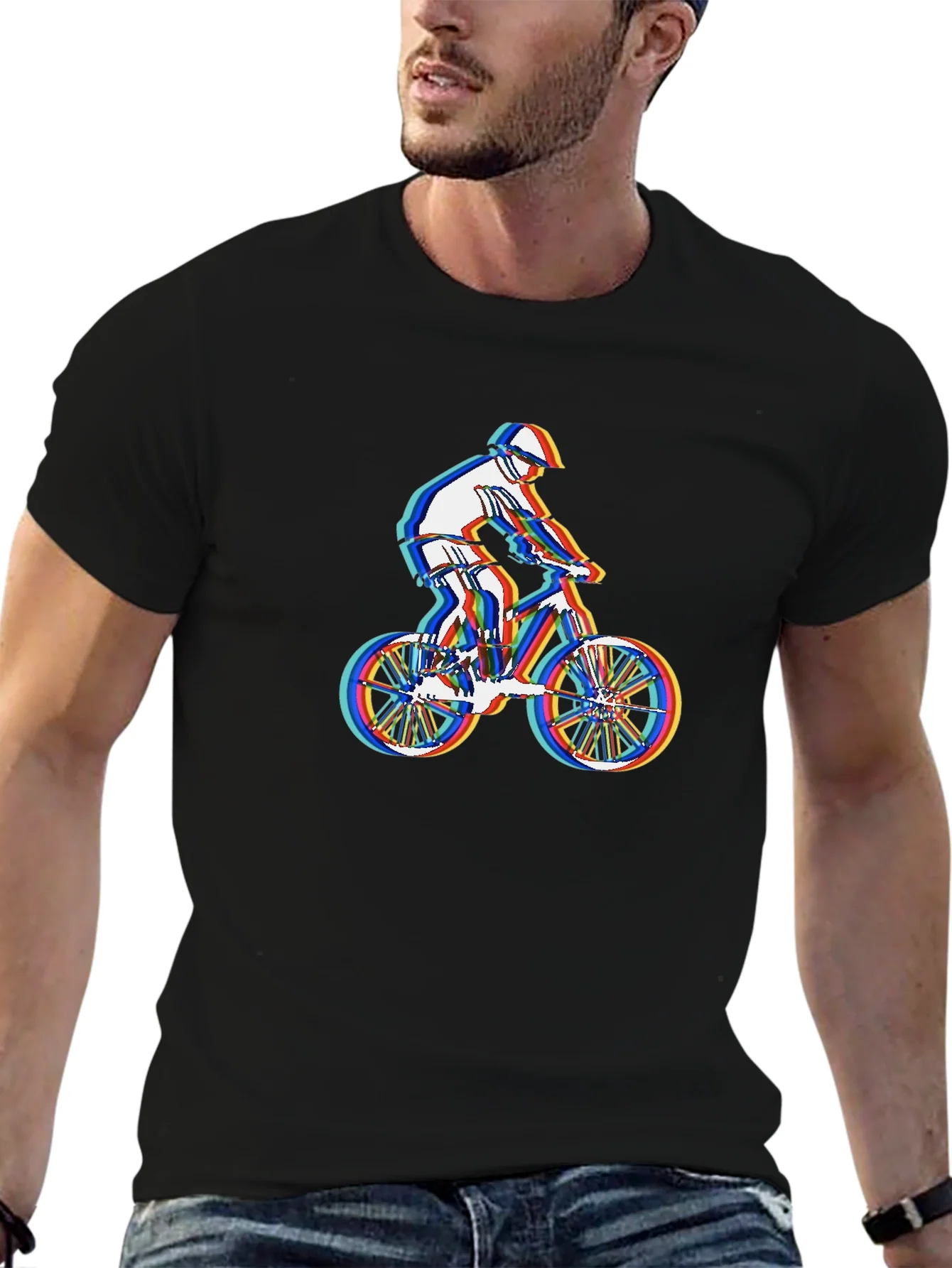 Mountain Biker Graphic Tee - Stylish Black T-Shirt