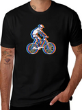 Mountain Biker Graphic Tee - Stylish Black T-Shirt