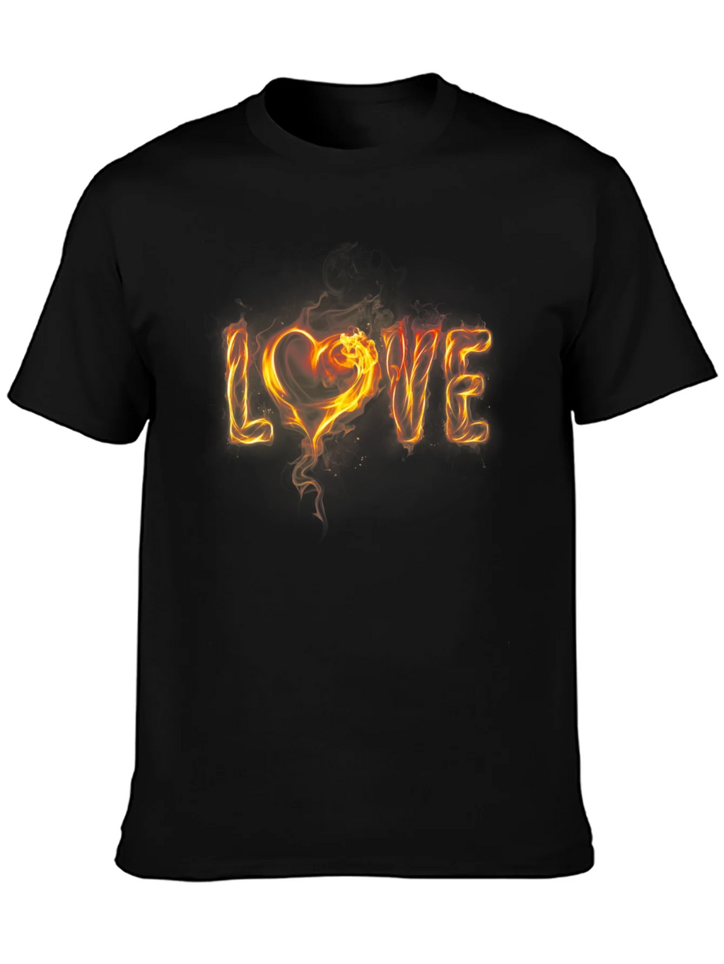 Fiery LOVE Graphic Tee - Black
