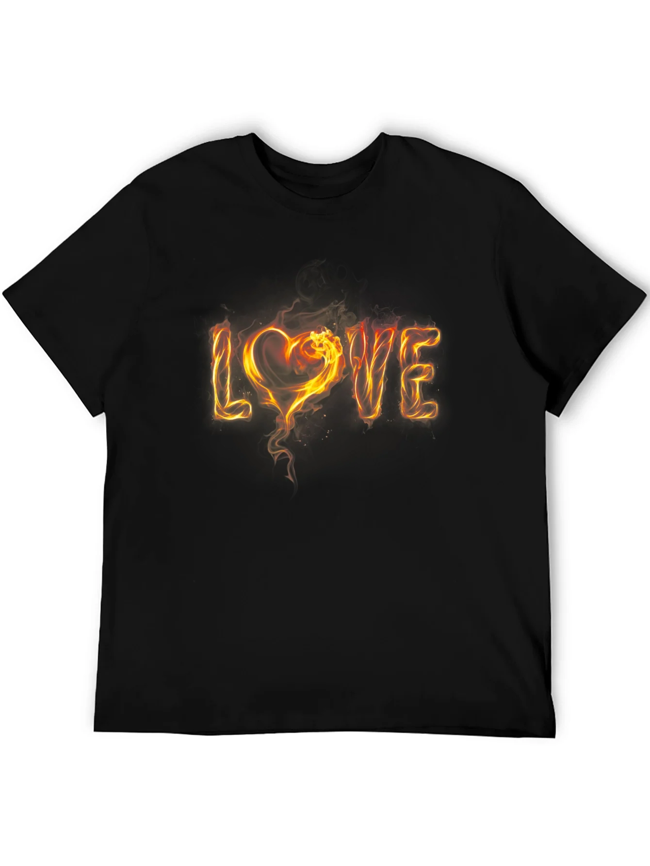Fiery LOVE Graphic Tee - Black