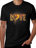 Fiery LOVE Graphic Tee - Black