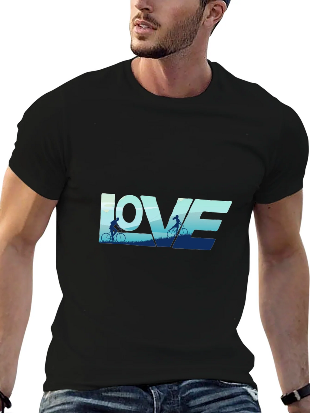 Love Cycling Graphic Tee - Black
