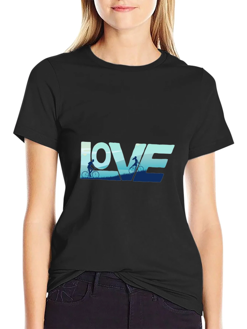 Love Cycling Graphic Tee - Black