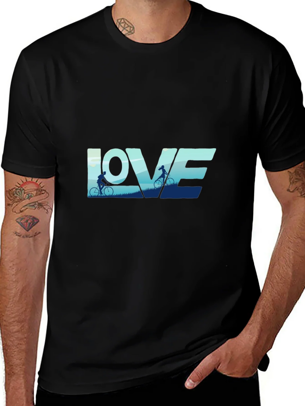 Love Cycling Graphic Tee - Black