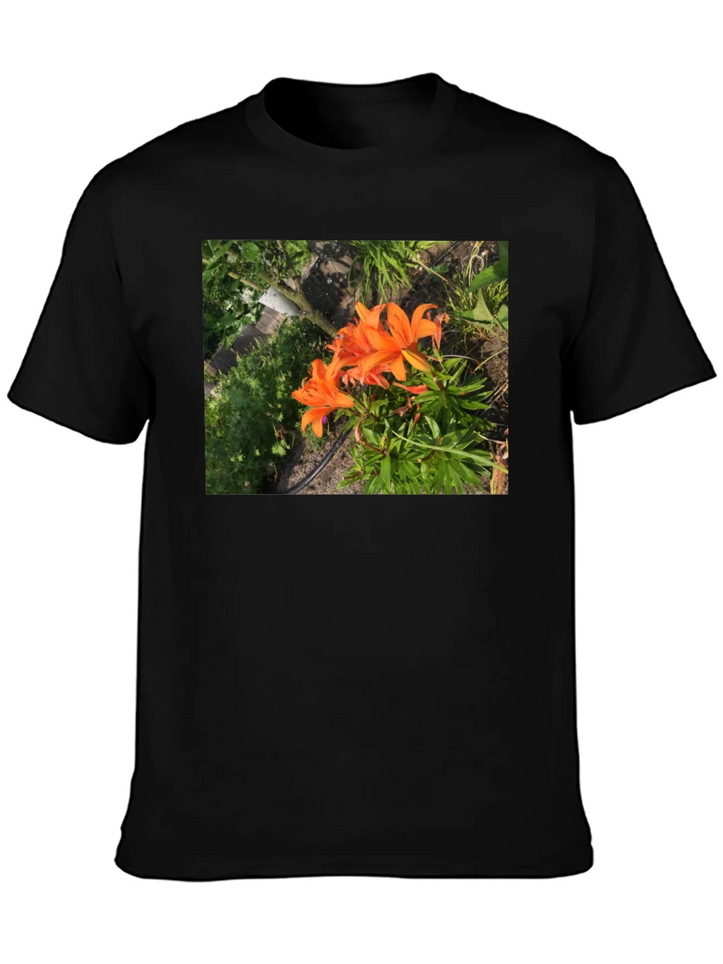 Orange Lily Garden T-Shirt - Nature Inspired Tee