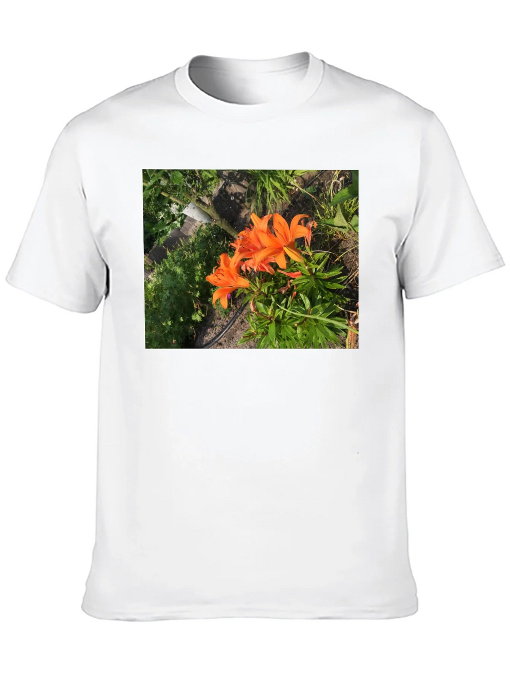 Orange Lily Garden T-Shirt - Nature Inspired Tee