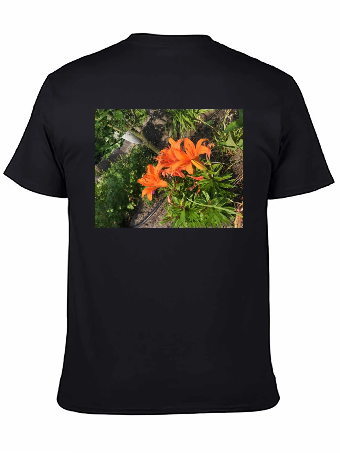 Orange Lily Garden T-Shirt - Nature Inspired Tee