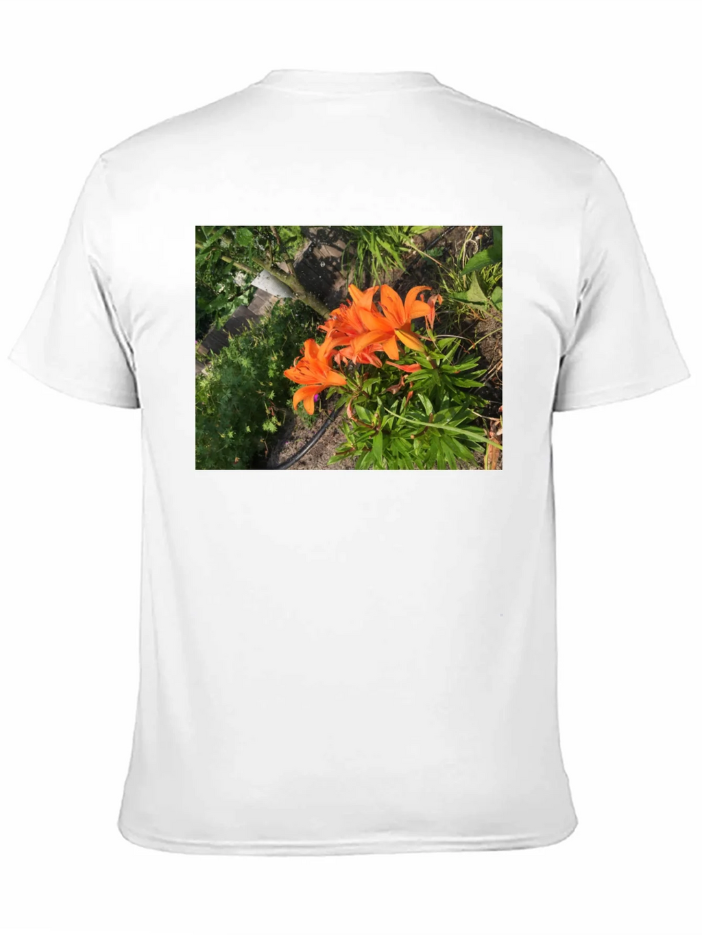 Orange Lily Garden T-Shirt - Nature Inspired Tee