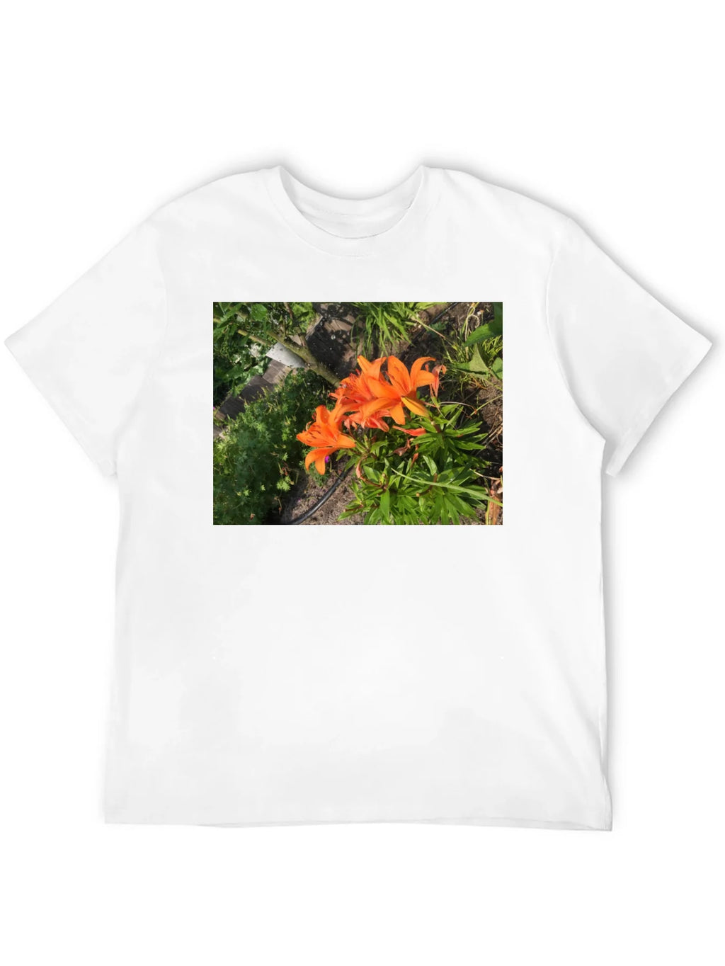 Orange Lily Garden T-Shirt - Nature Inspired Tee