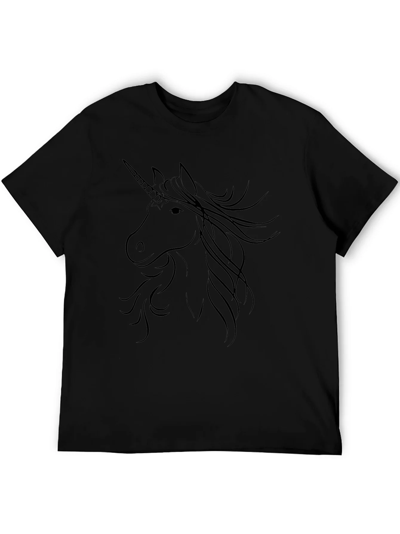 Unicorn Graphic T-Shirt - Stylish Black Tee