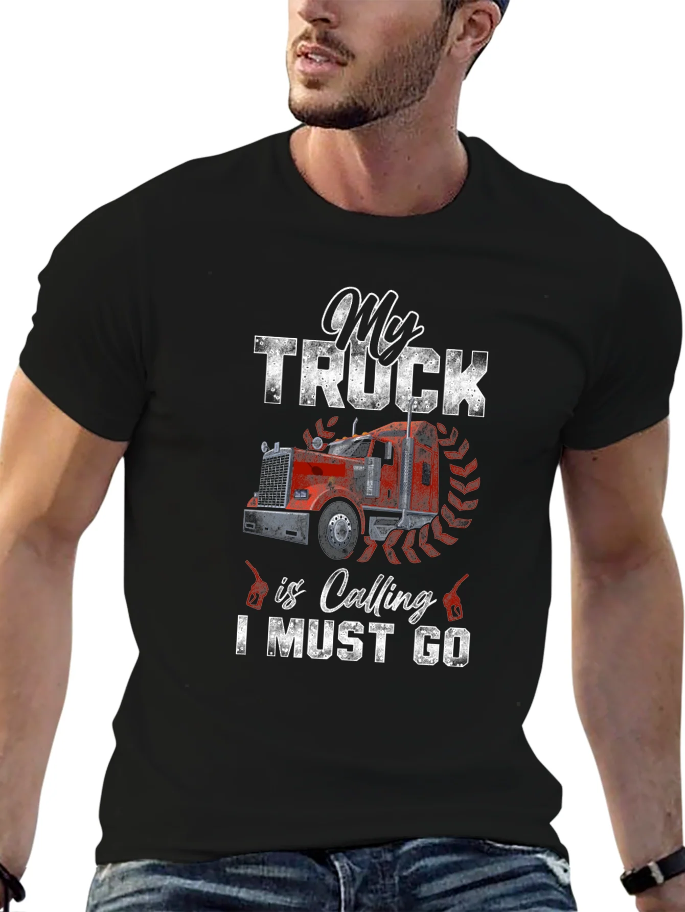 My Truck is Calling T-Shirt - Black