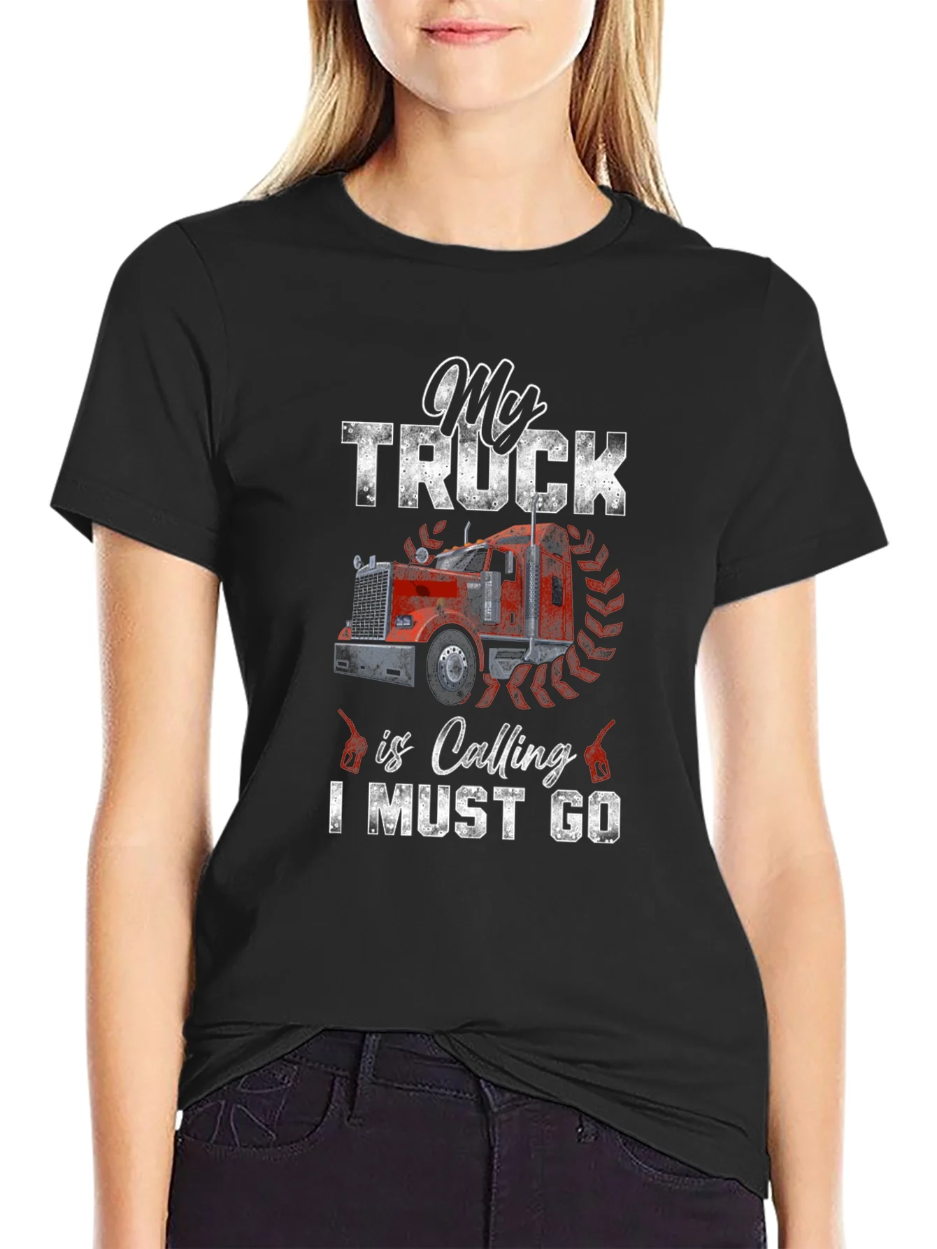 My Truck is Calling T-Shirt - Black