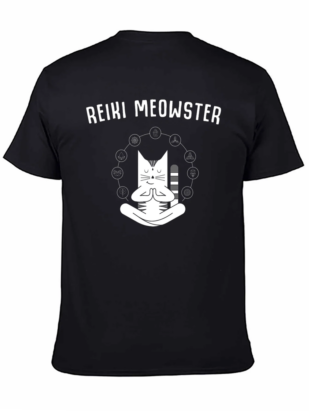 Reiki Meowster Black Graphic Tee