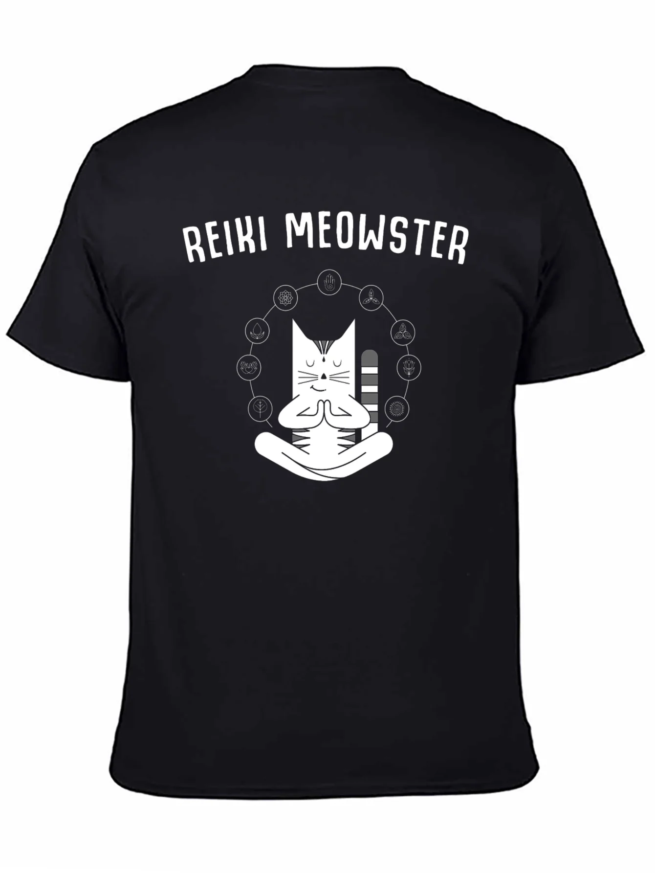 Reiki Meowster Black Graphic Tee