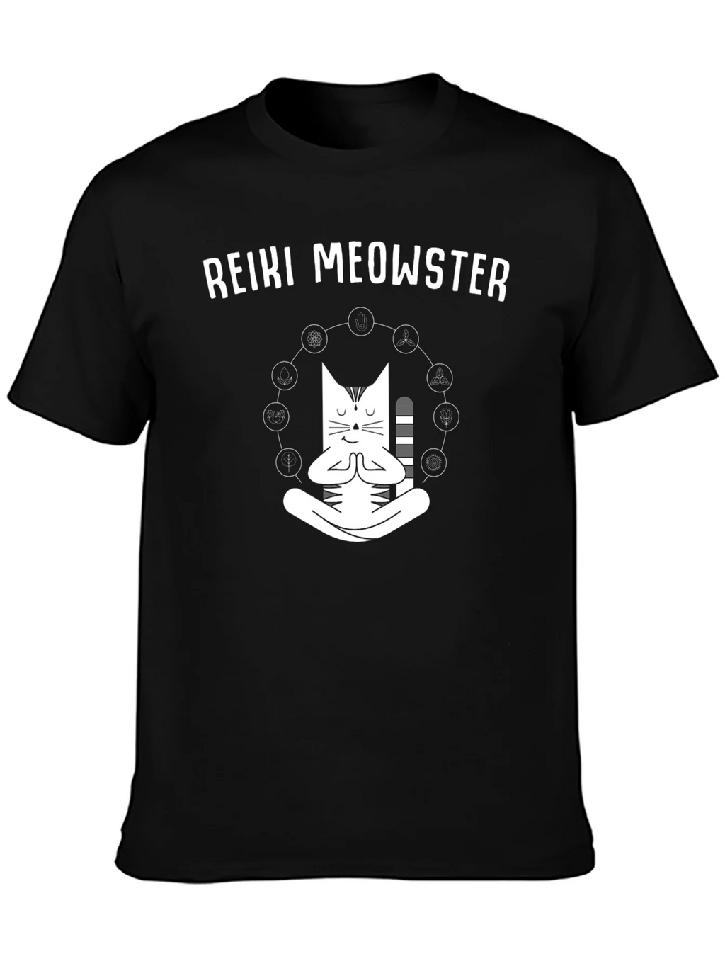 Reiki Meowster Black Graphic Tee